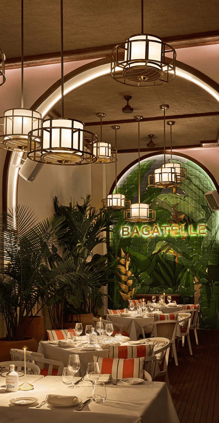 Bagatelle Miami River happy hour in Miami