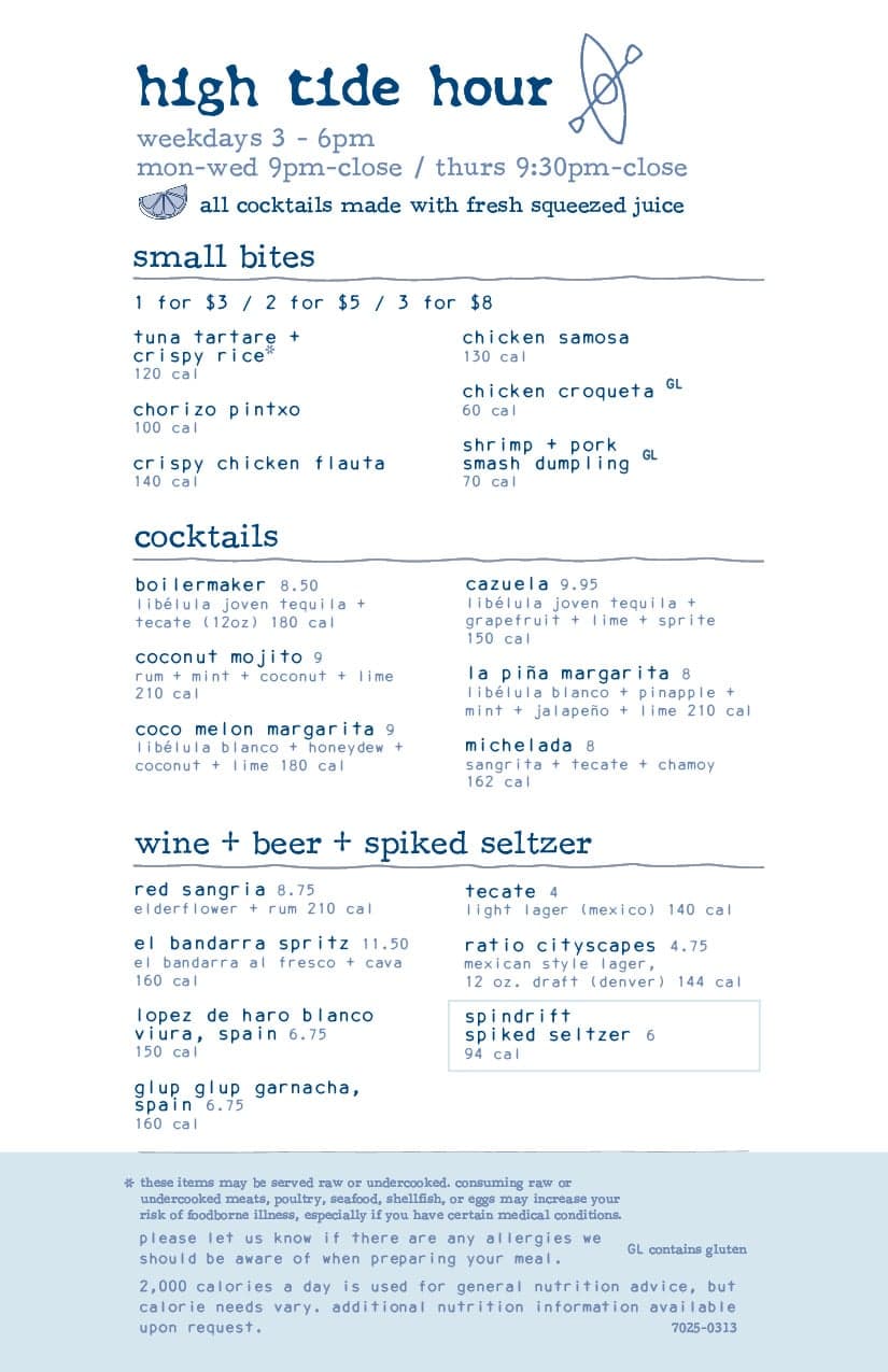 Bartaco Denver happy hour in Denver