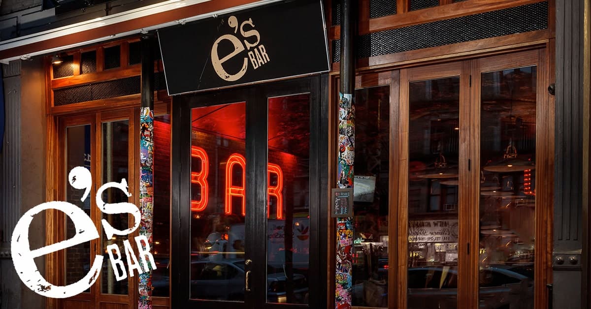 e's BAR happy hour in New York