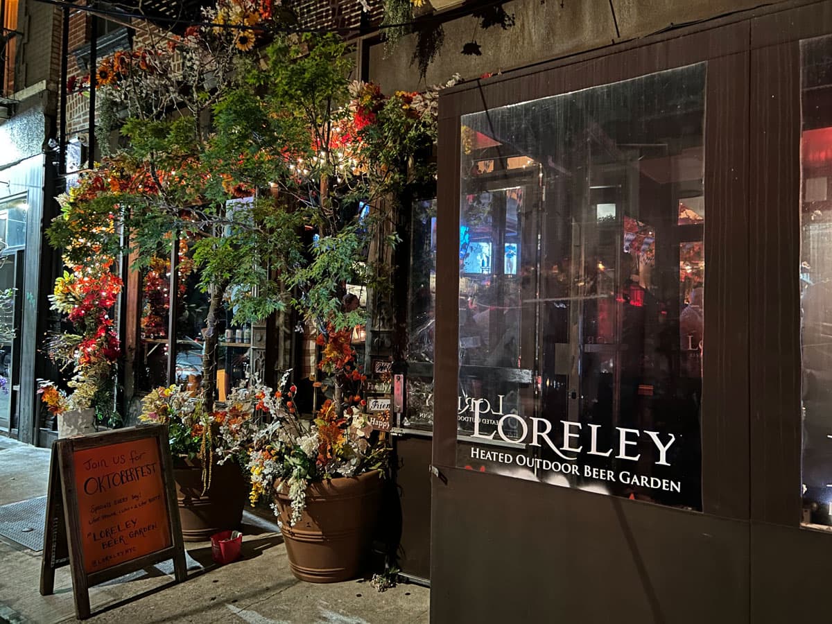Loreley Beer Garden happy hour in New York