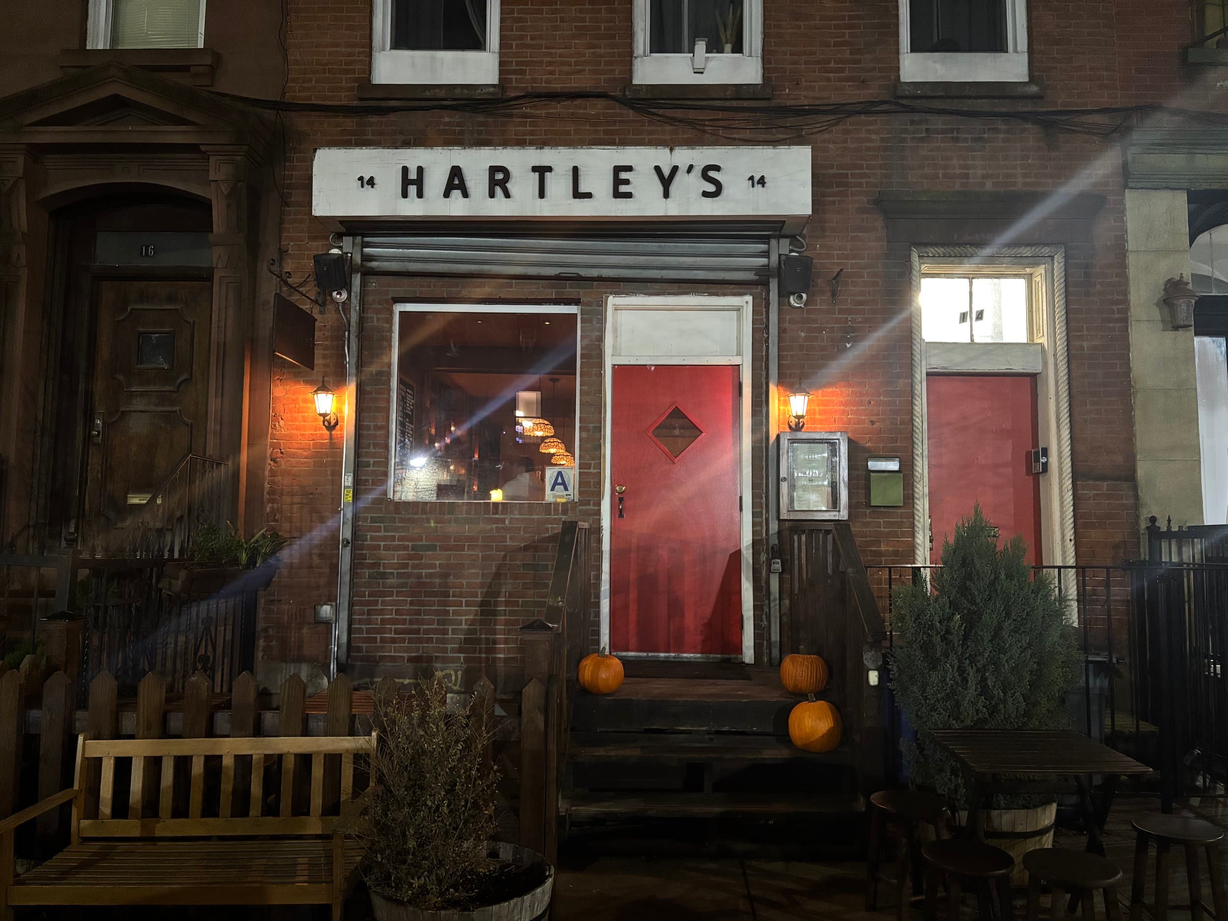 Hartley's happy hour in New York